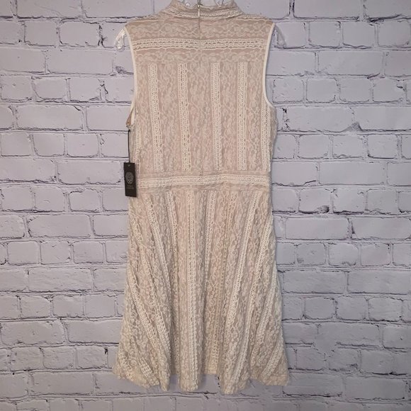 NWT VINCE CAMUTO Victorian Beige/Cream Lace Dress - Picture 5 of 8